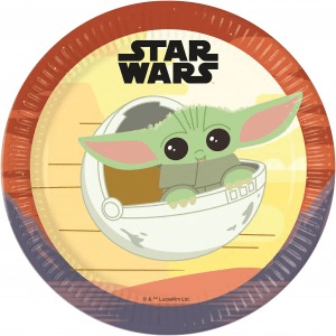 Star Wars The Madalorian Paper Plates 23CM 8PC