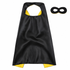 Black and Yellow Superhero Cape and Mask