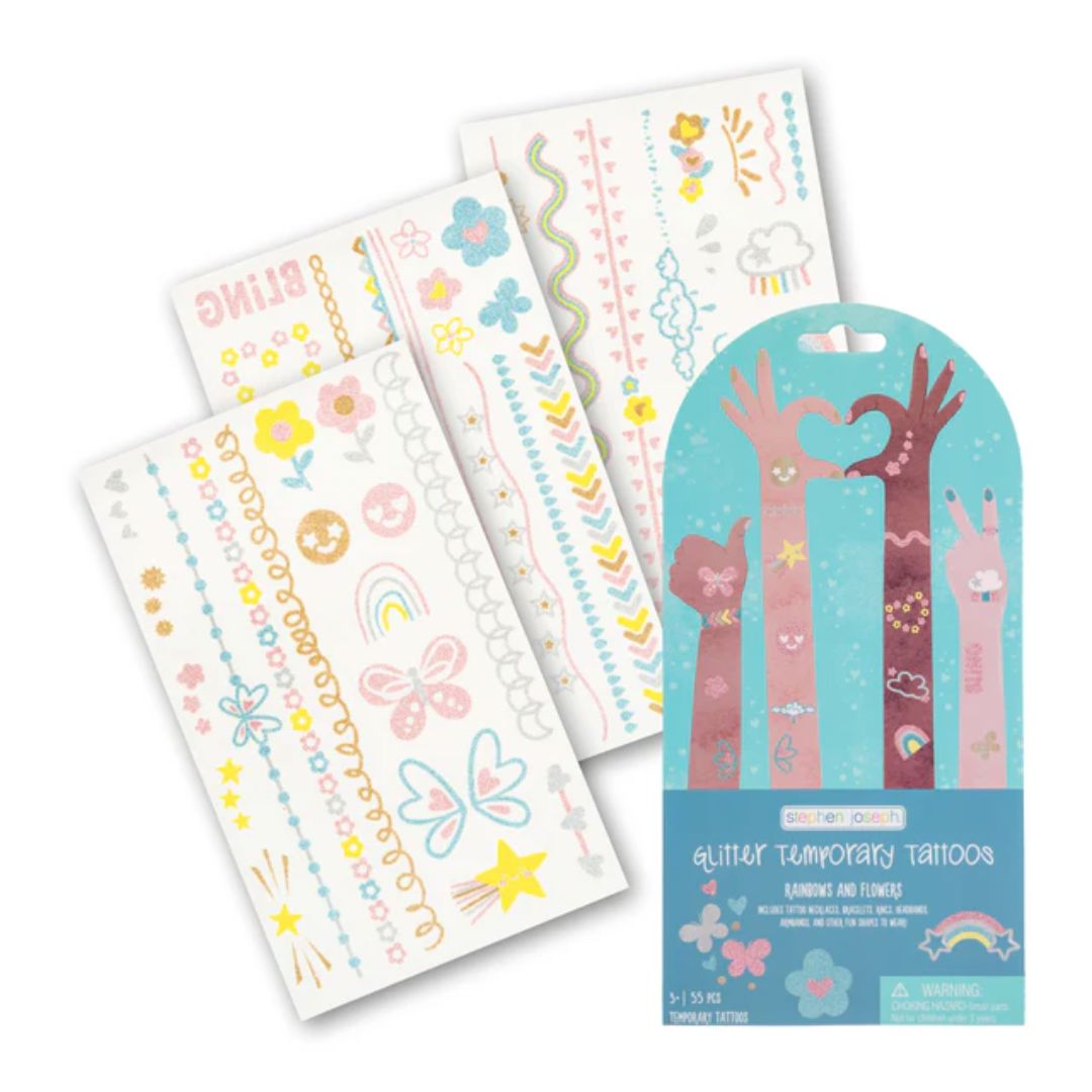 Temporary Tattoos Glitter Rainbows