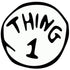 Thing 1 Iron On Logo -DIY