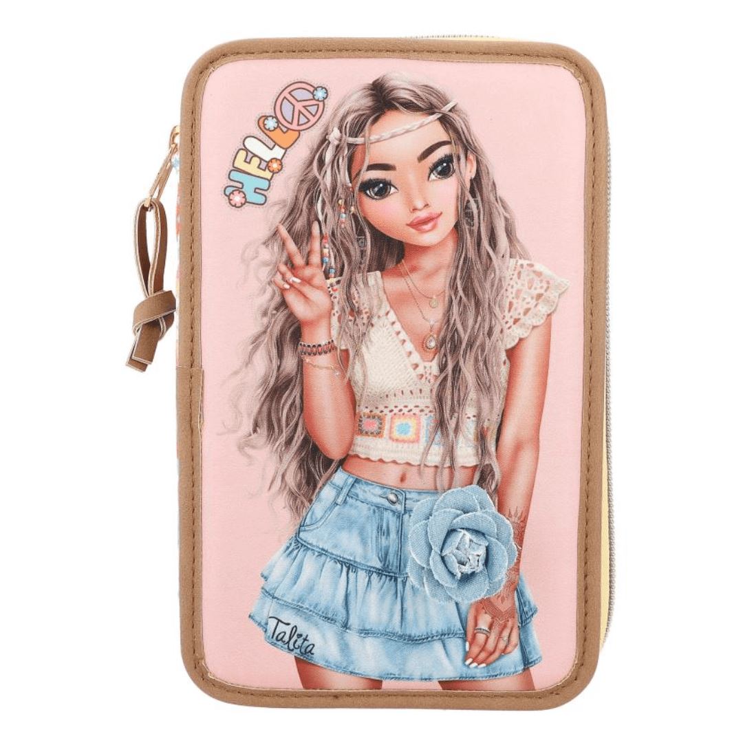 TM Triple Filled Pencil Case - Hippie Heart