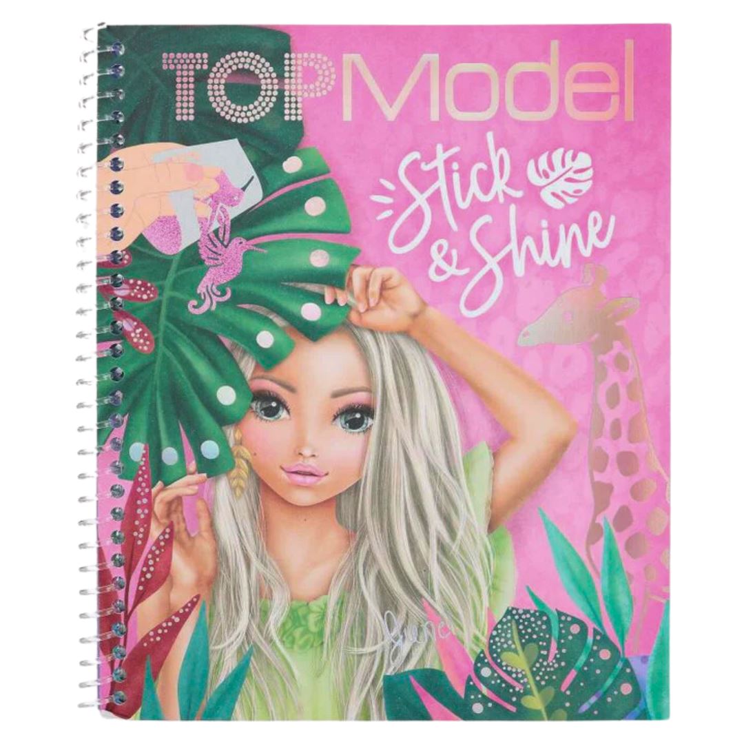 Top Model Colouring Book Stick & Shine Tattoo Stickers