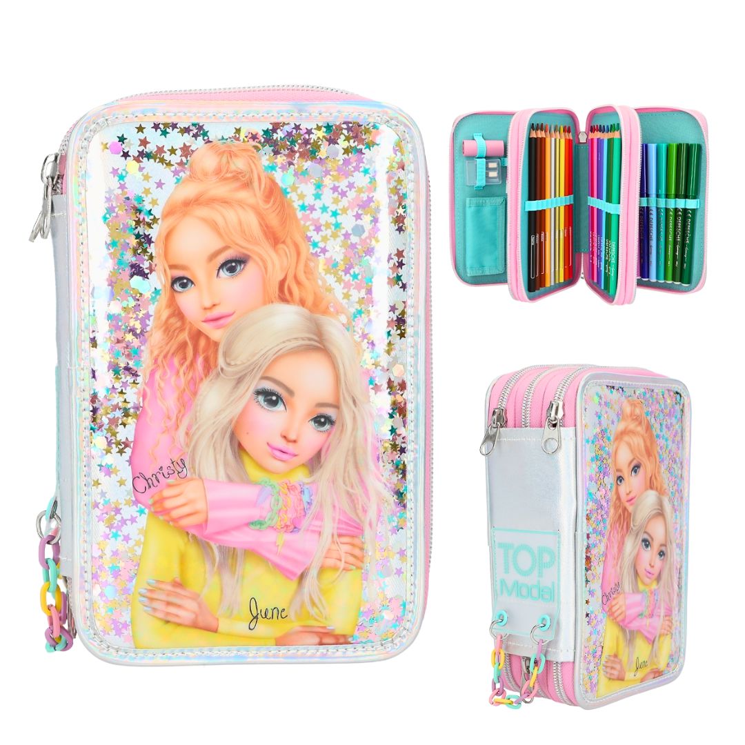 Top Model Triple Filled Pencil case Electric