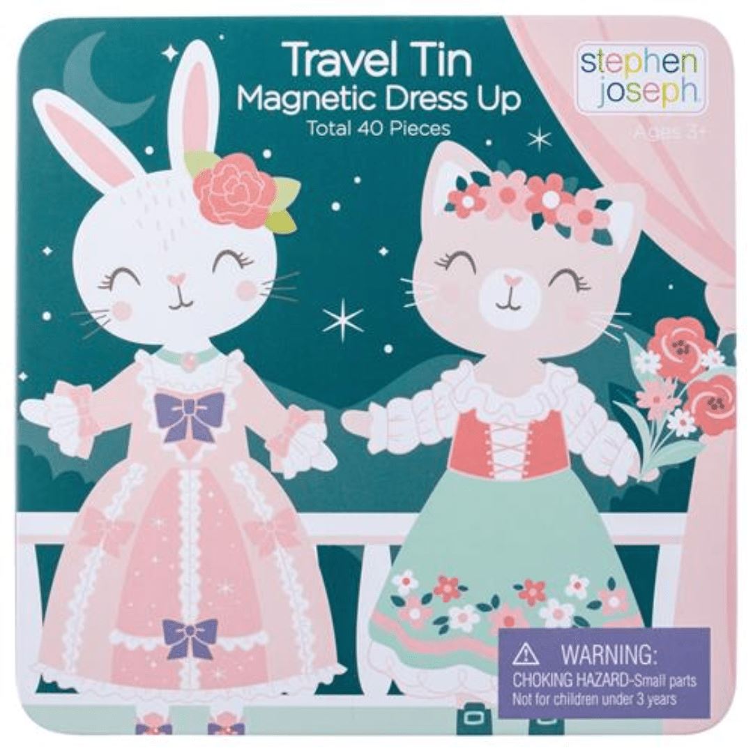 Travel Tin Magnetic Dress Up Bunny And Cat