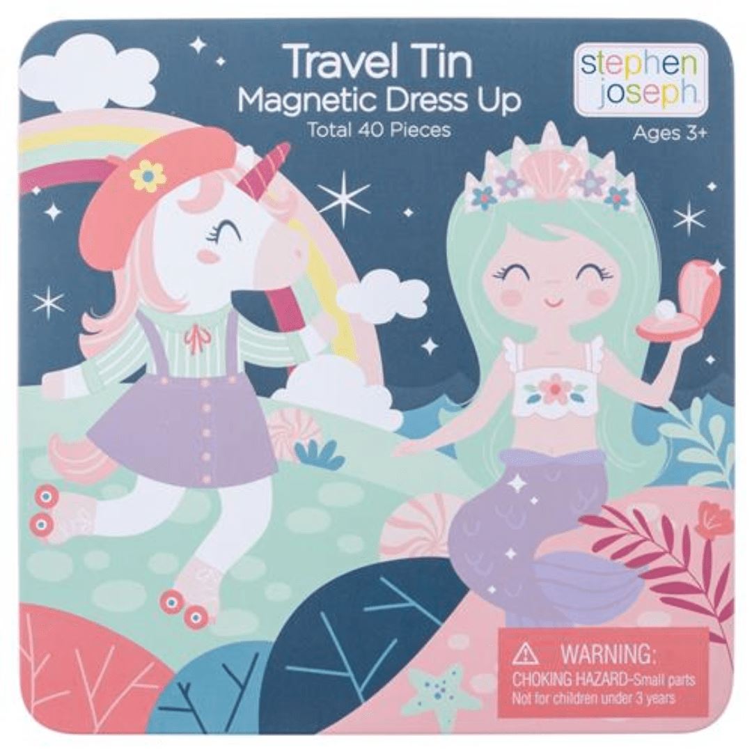Travel Tin Magnetic Dress Up Unicorn And Mermaid