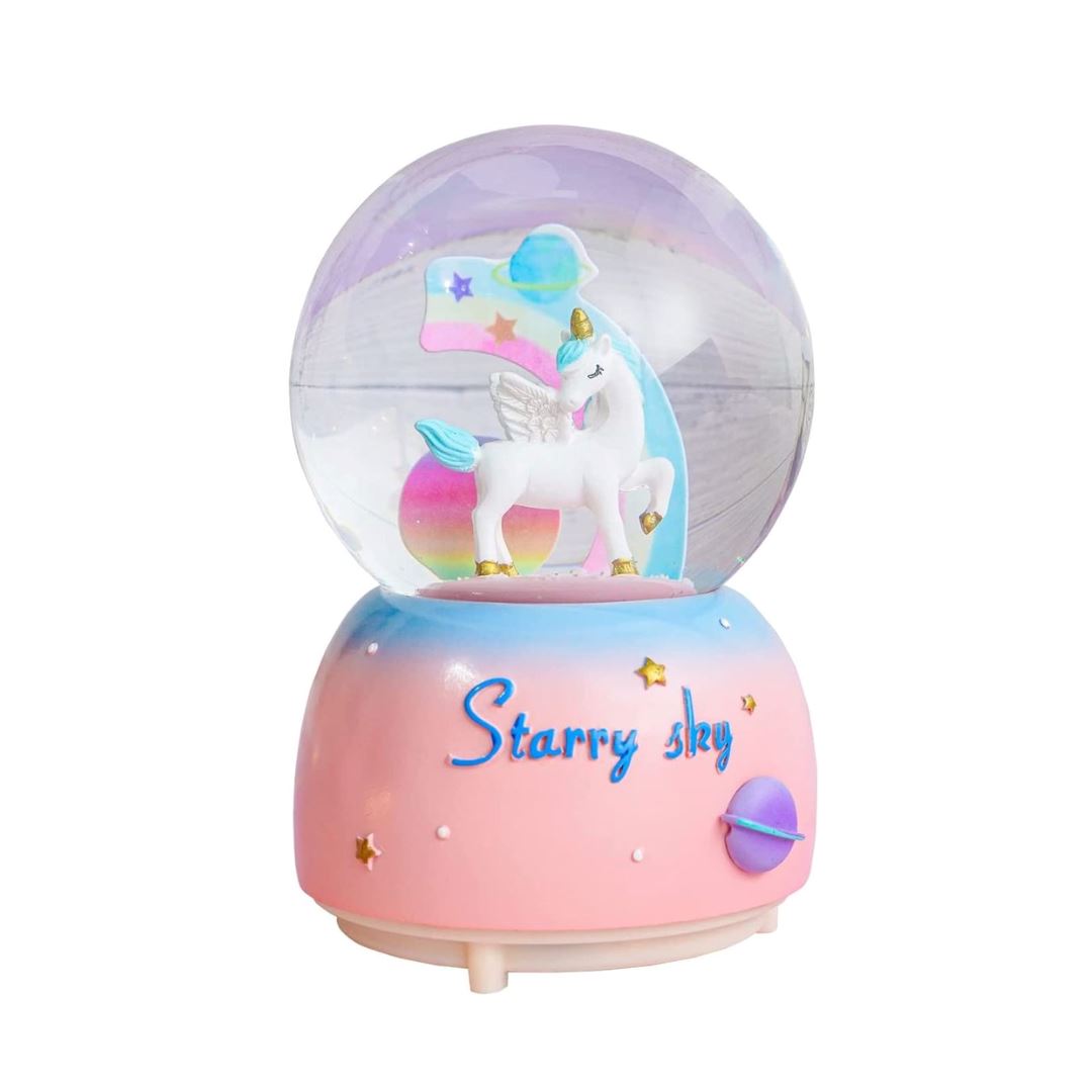 Unicorn Snow Globe Blue