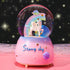 Unicorn Snow Globe Pink