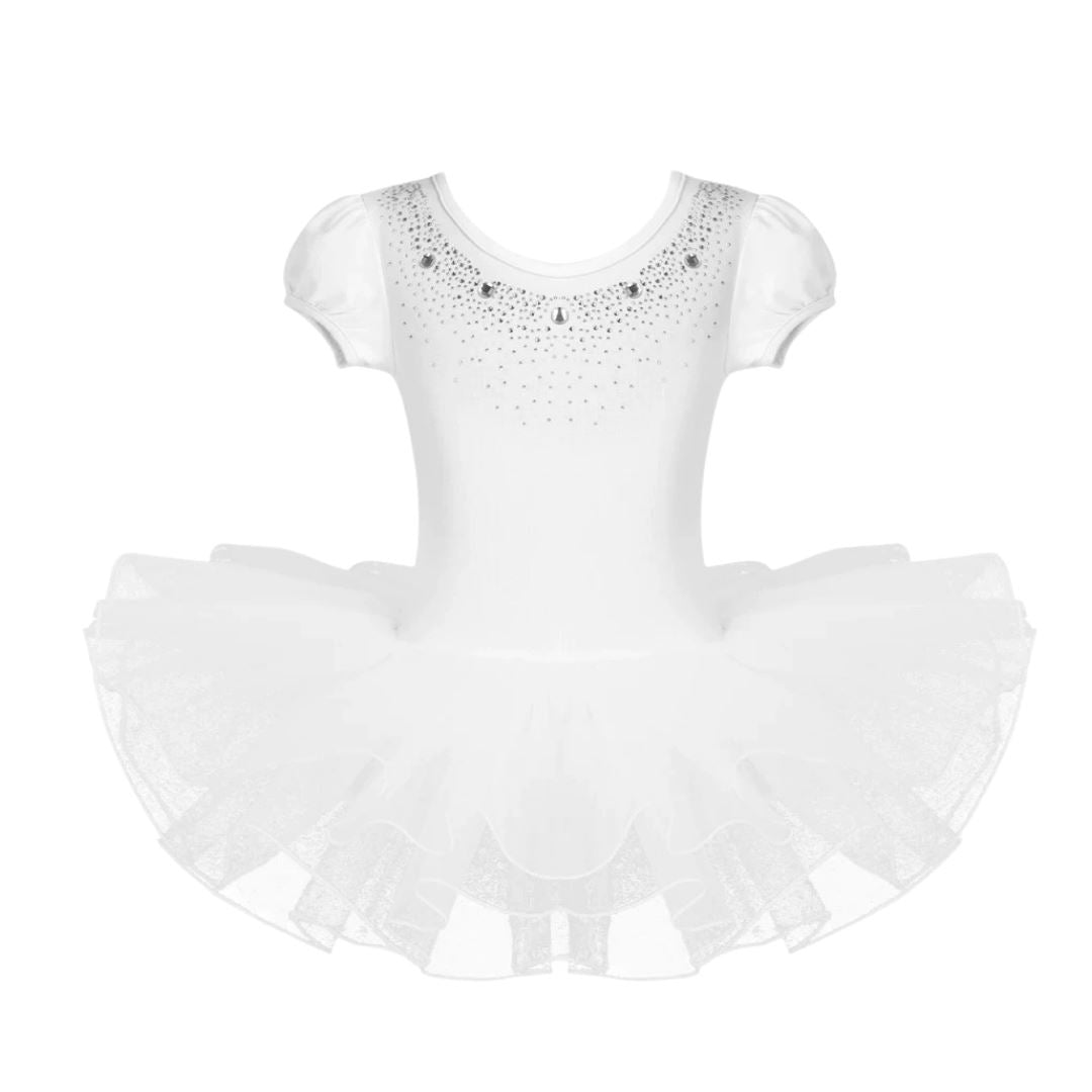 White Ballet Tutu with Rhinestones