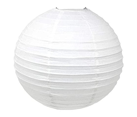 White Halloween Paper Lantern 20cm