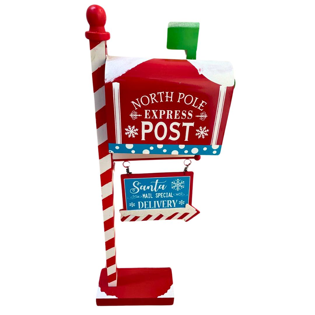 Wooden North Pole Express Post Box