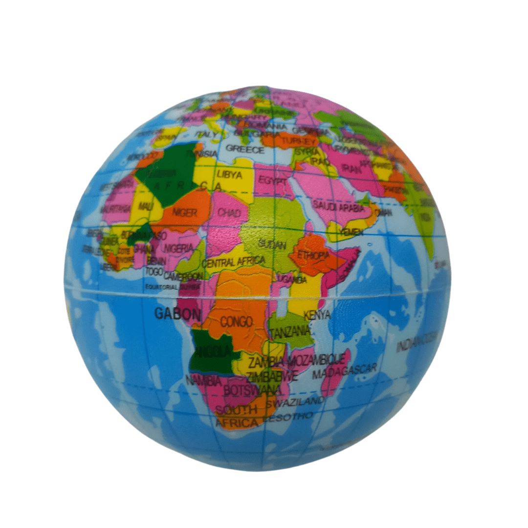 World Map Stress Ball 10cm