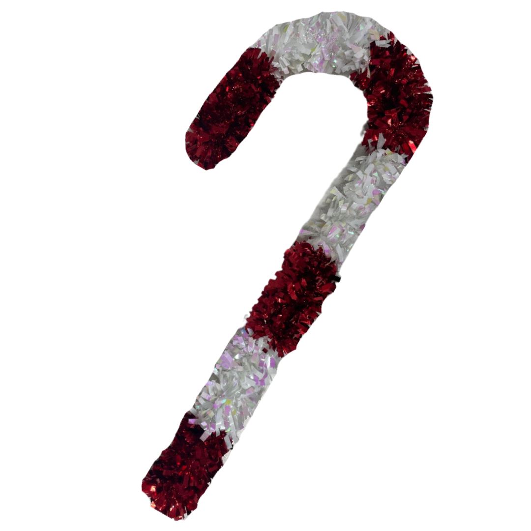 Xmas Deco Candy Cane Tinsel