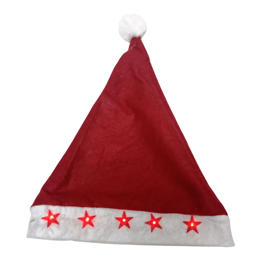 Xmas Hat Lightup Star 27x38cm