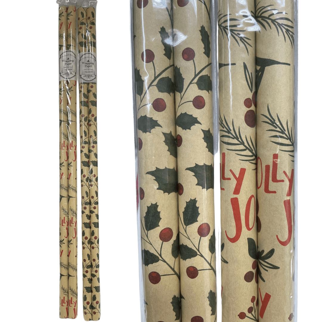 Xmas Wrapping Paper Mistletoe 70cm x 1m