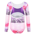 Pink & Purple Tie Dye Long-sleeve Gymnastics Leotard