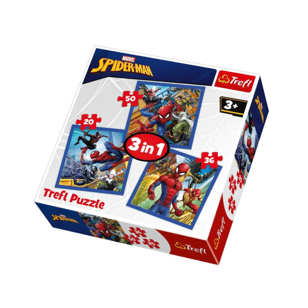 3 in 1 Puzzle (50+36+20) Spider Force Toys Trefl 