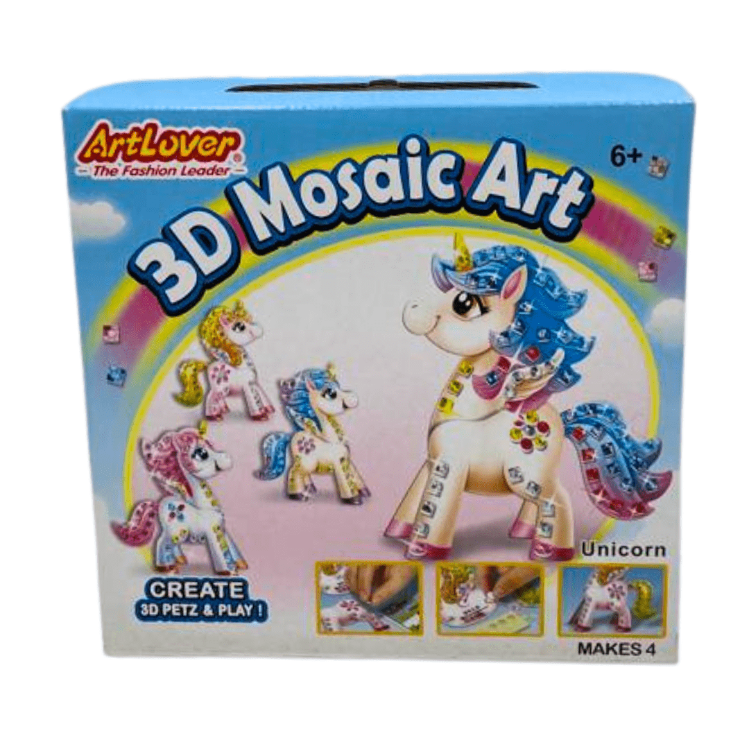 3D Mosaic Art - Unicorn - 4 designs in 1 Box Stationery Not specified 