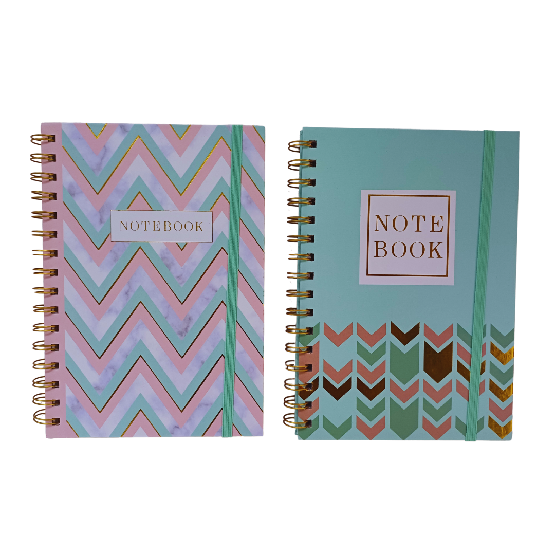 Notebook - Pink, Green & Gold