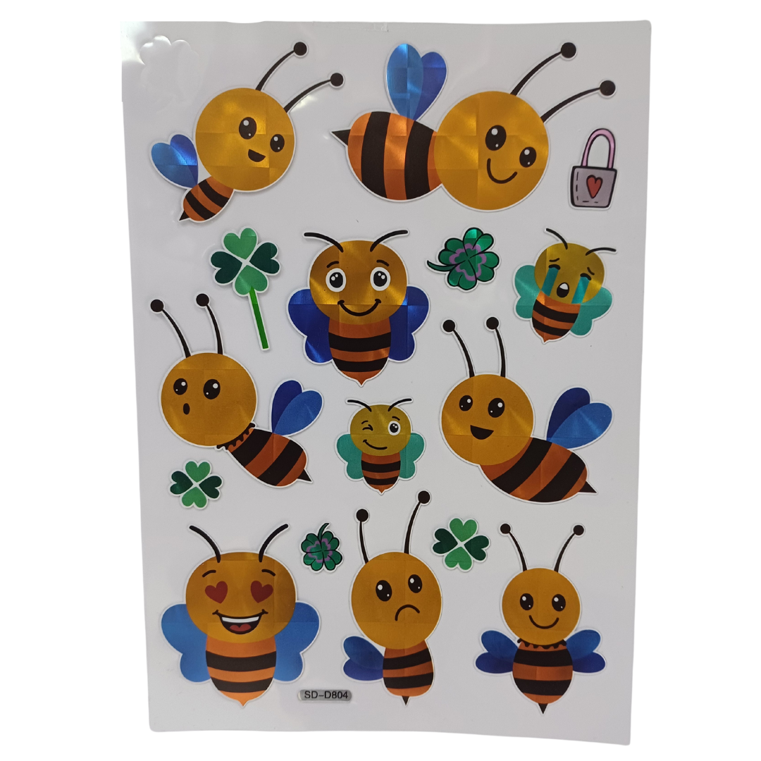 Bees Laser Stickers - 1 Sheet