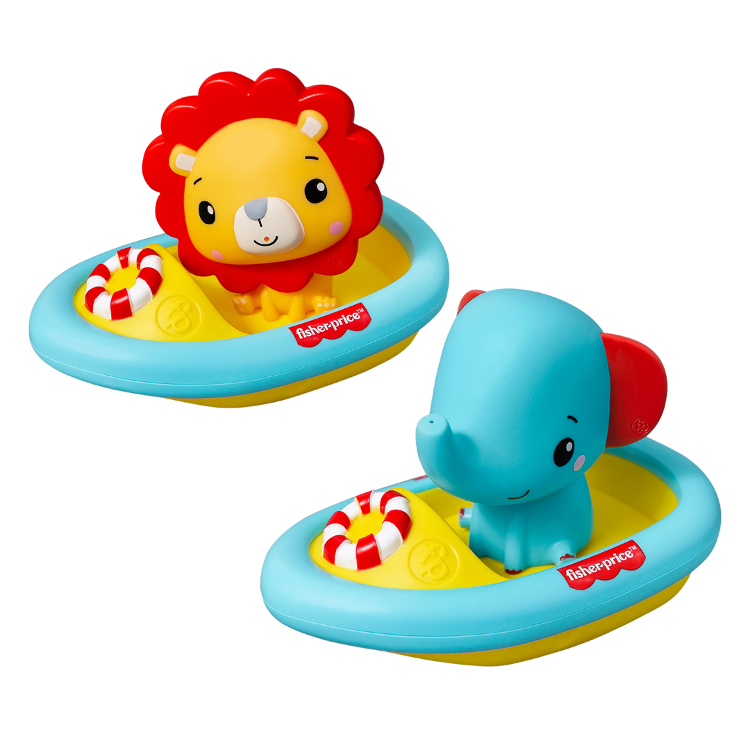 Fisher Price Bath Time Boat Removable Figure Set