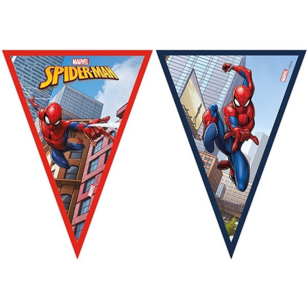 Spiderman Crime Fighter Paper Triangle Flag Banner