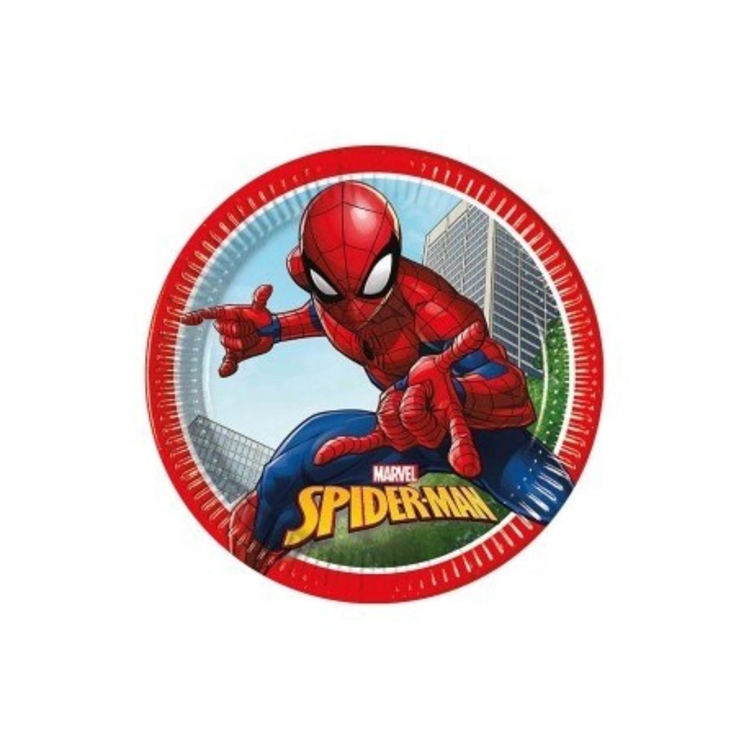 Spiderman Crime Fighter Paper Plates 23CM 8PC