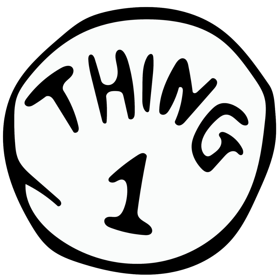 Thing 1 Iron On Logo -DIY