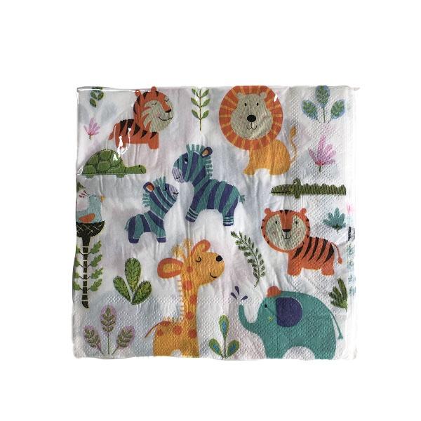 Animal Serviettes 20pc Parties Not specified 