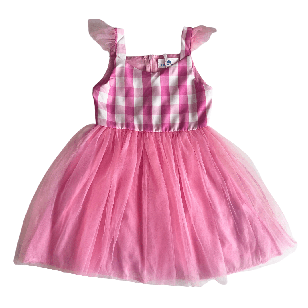 Barbie Pink Checkered Dress Dress Up Not specified 
