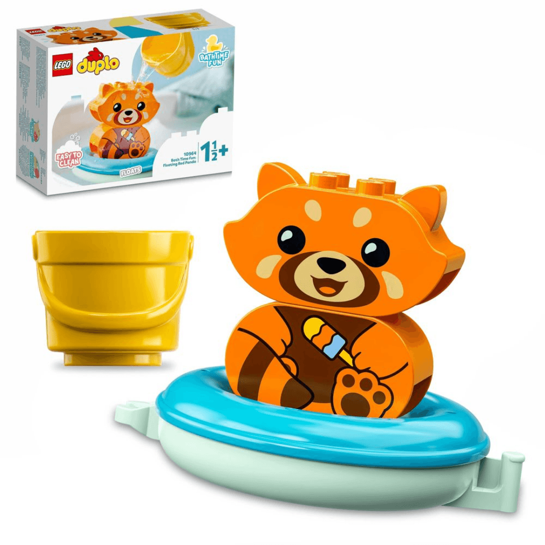 Bath Time Fun: Floating Red Panda Toys Lego 