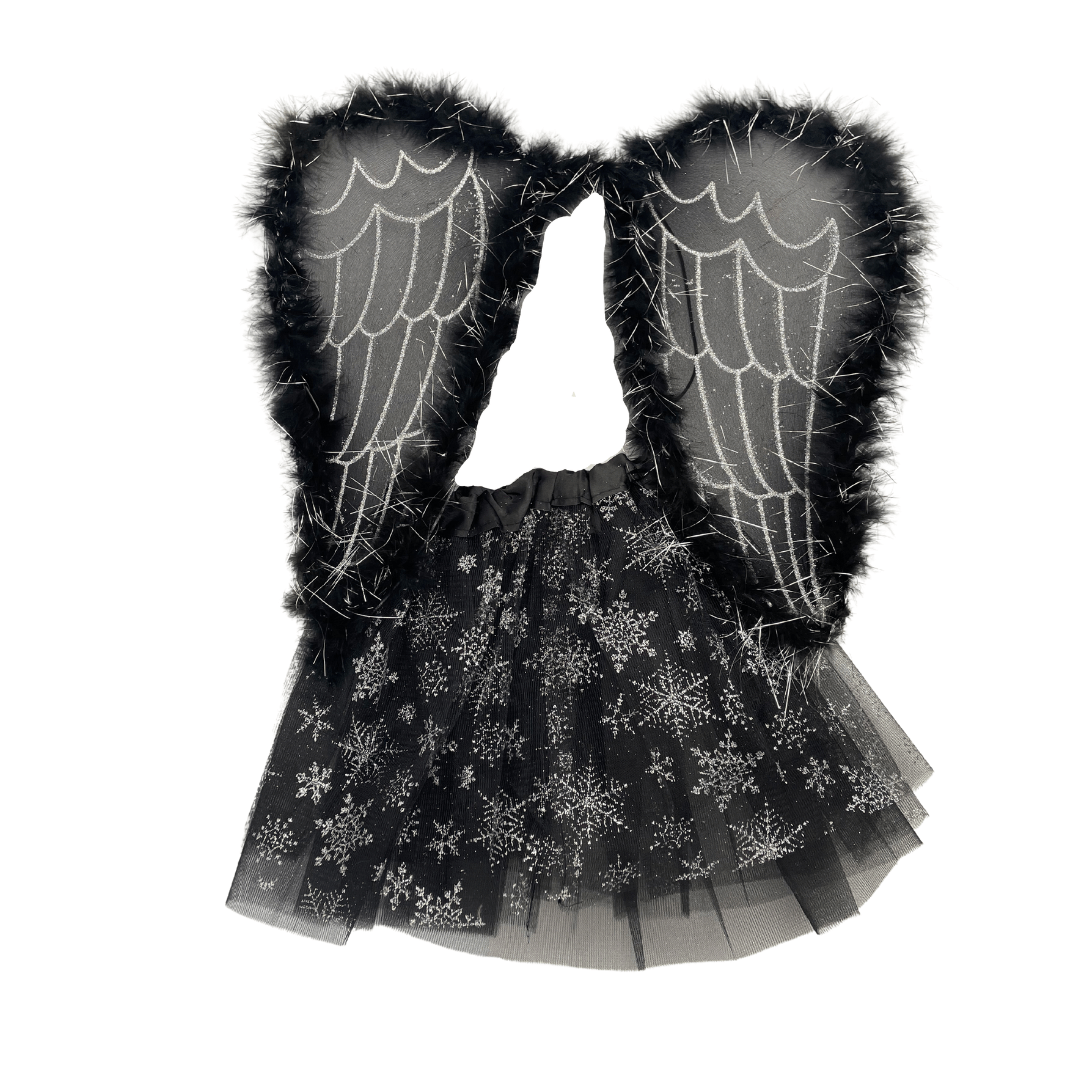 Black Angel Wing and Tutu Set Halloween Not specified 