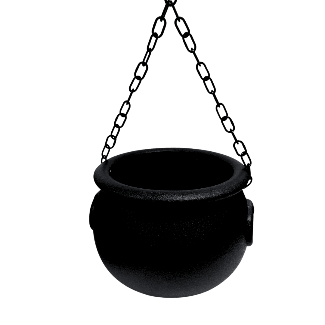 Black Bucket with Chain Plastic Halloween Not specified 
