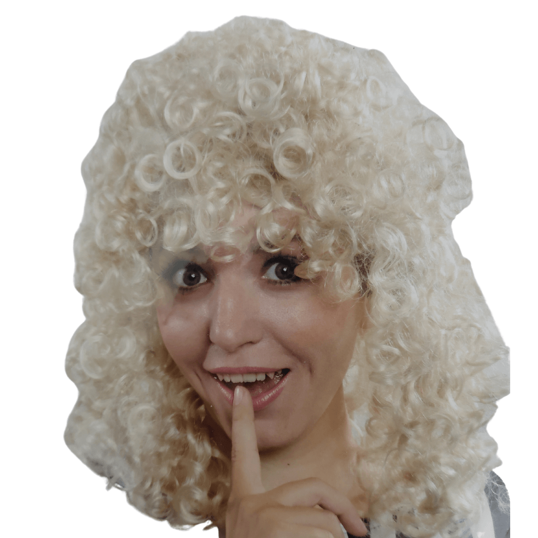 Blonde Curly Medium Wig Dress Up Not specified 