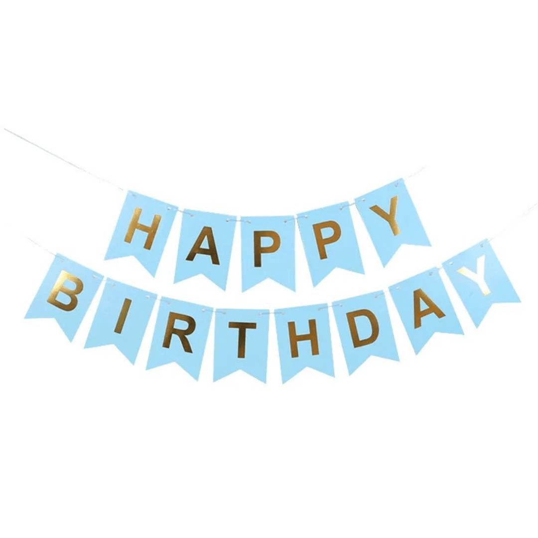 Blue Happy Birthday Banner Parties Not specified 