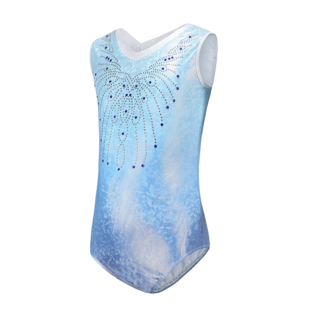 Blue Sparkle Leotard with Rhinestones Dress Up Not specified 