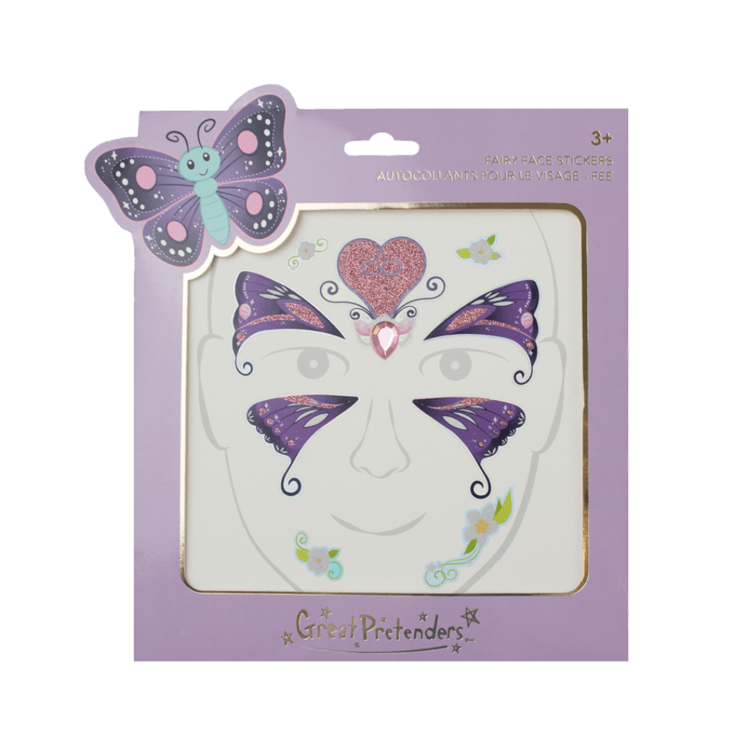 Butterfly Fairy Face Stickers Dress Up Great Pretenders 