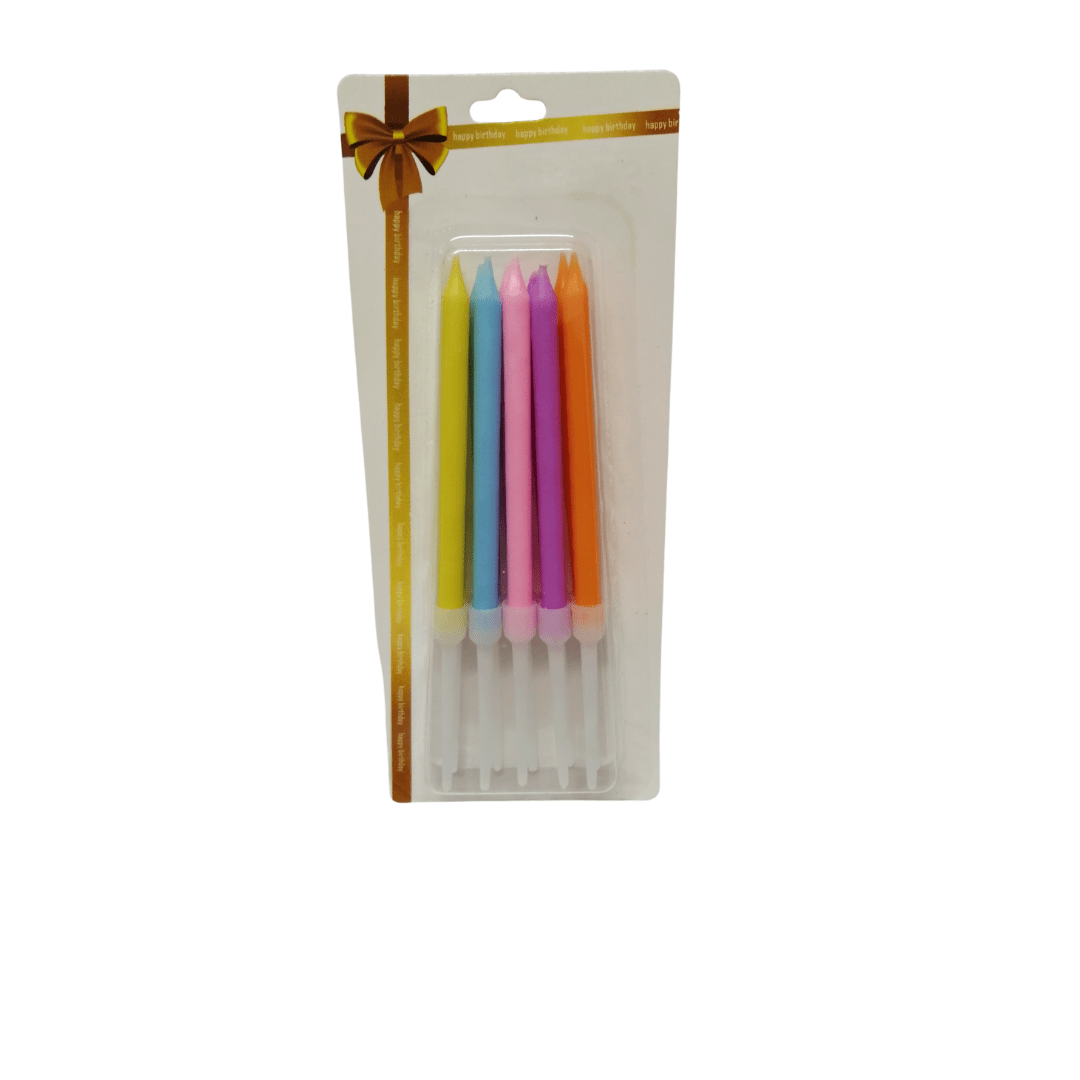 Candles Neon Colours 10Pc Parties Not specified 