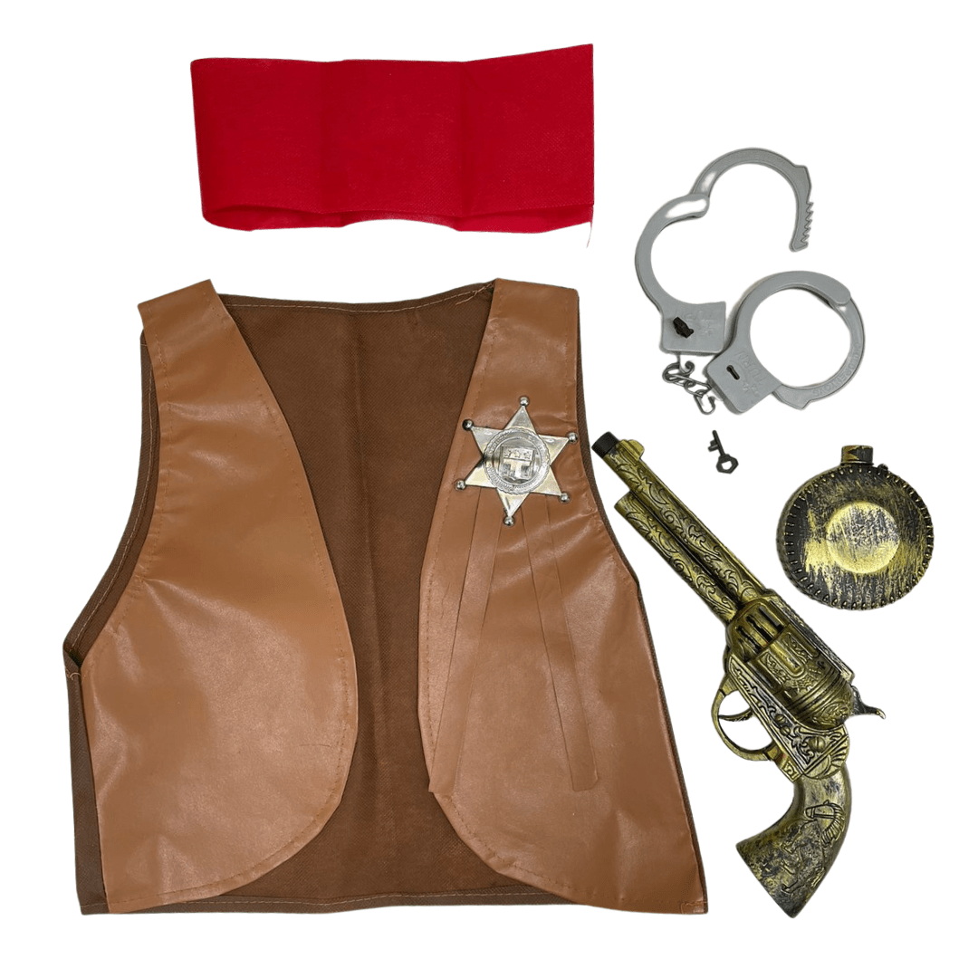 Cowboy Waistcoat & Accessories (Ages 3-6) Dress Up Not specified 