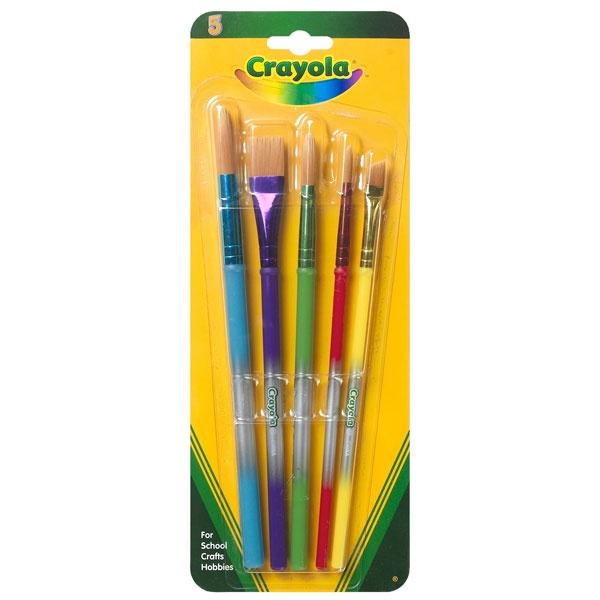Crayola 5 Paint Brushes Stationery Crayola 