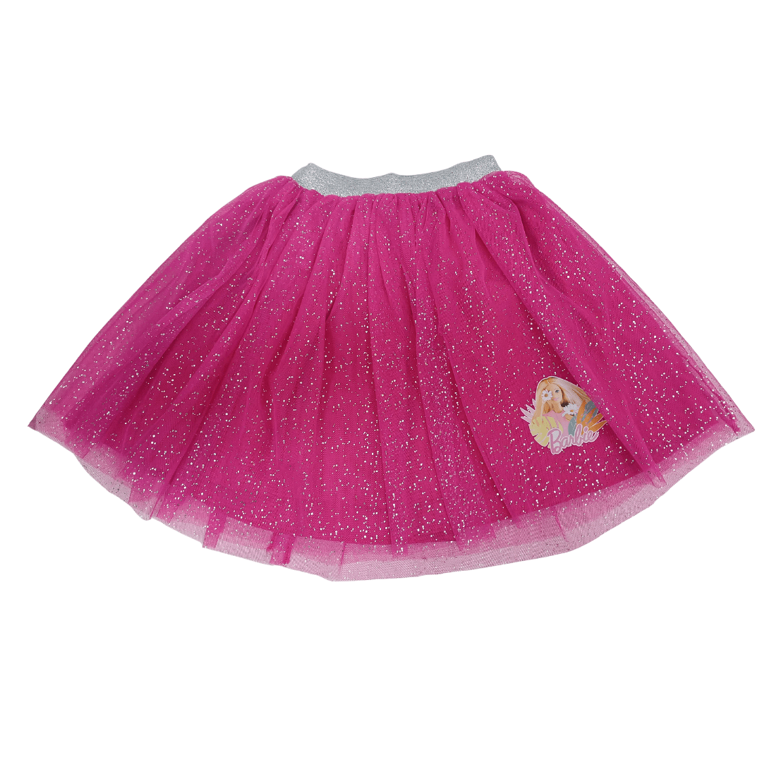 Dark Pink & Silver Barbie Mesh Skirt Dress Up Barbie 