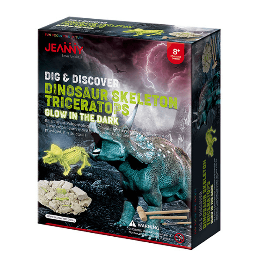 Dig & Discover Triceratops Glow In Dark Toys Jeanny 