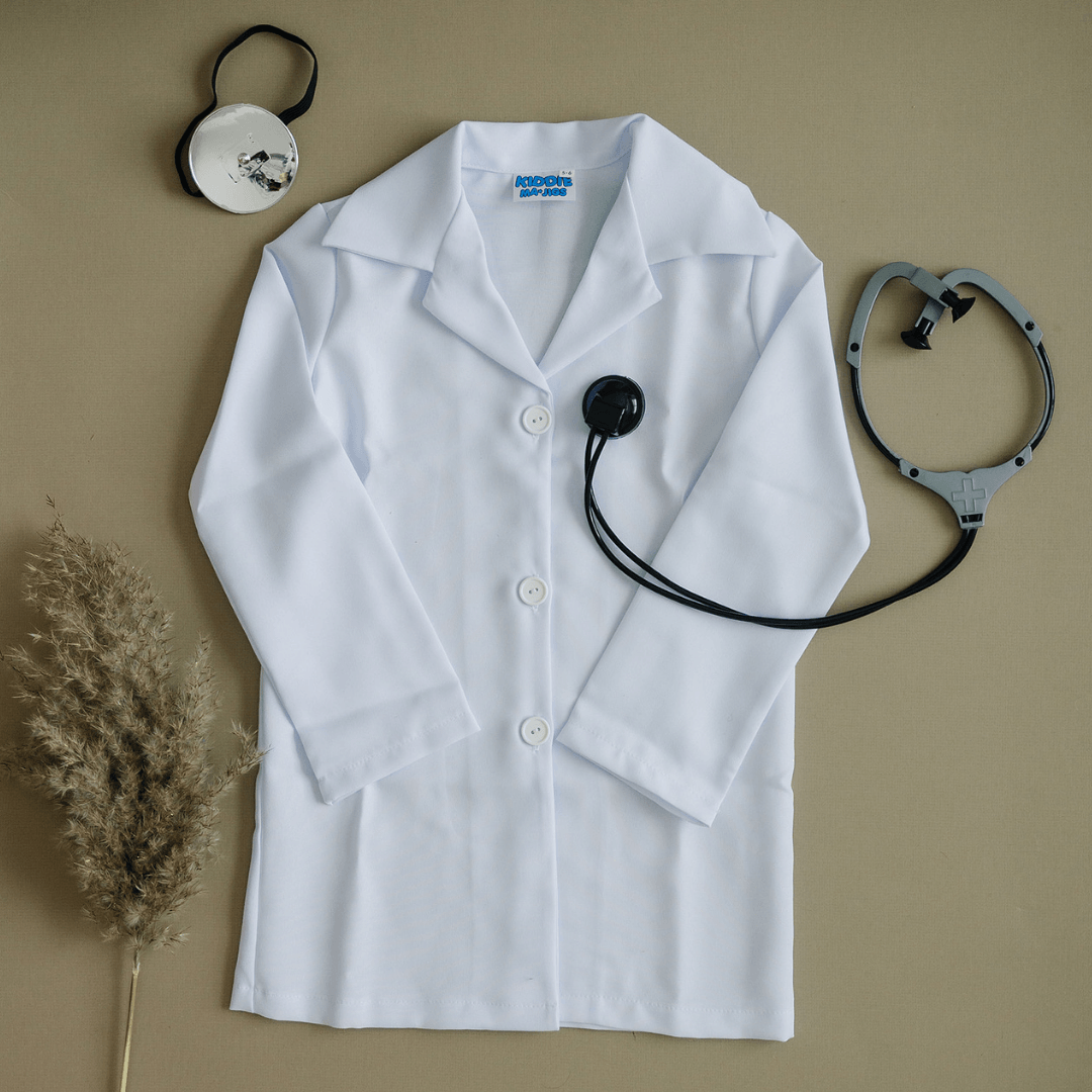 Midsection of doctor green dress with stethoscope against white background  - stock photo 1260866 | Crushpixel