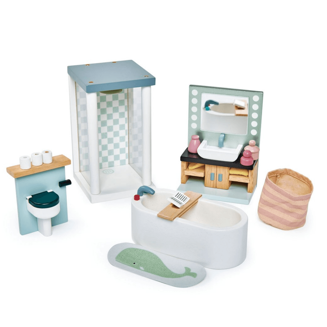 Doll's House Bathroom Furniture Toys Tender Leaf 