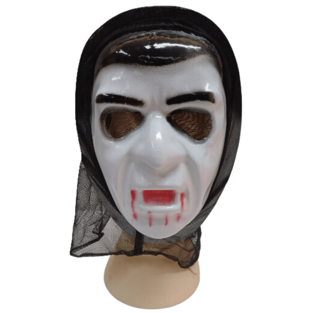 Dracula Hooded Mask with Blood Dress Up Not specified 
