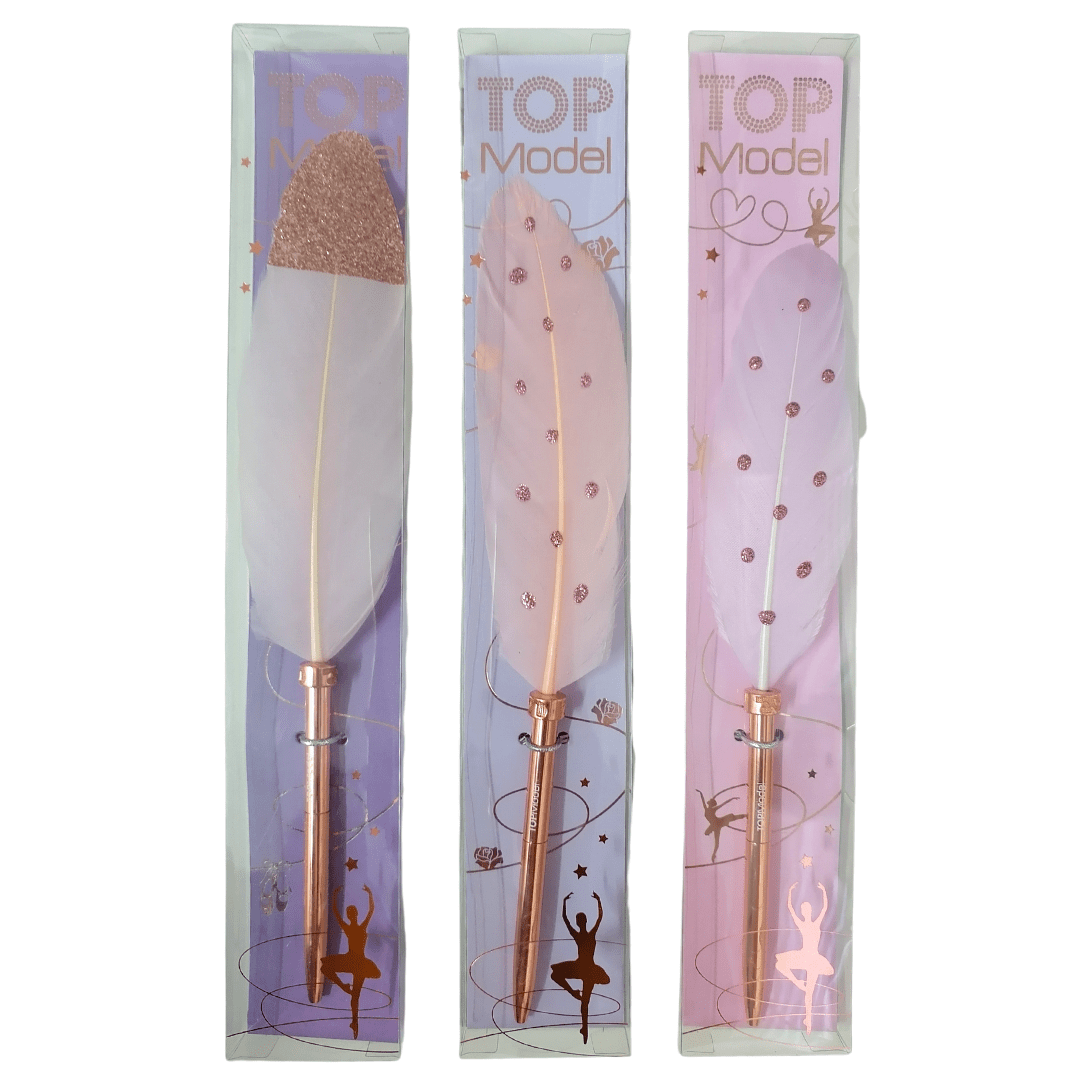Feather Ballpoint Pen - Ballet Stationery Top Model 
