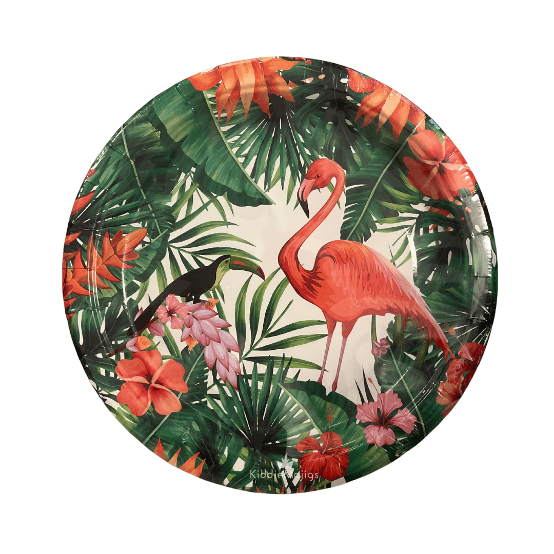 Flamingo Paper Party plates 10pc Parties Not specified 