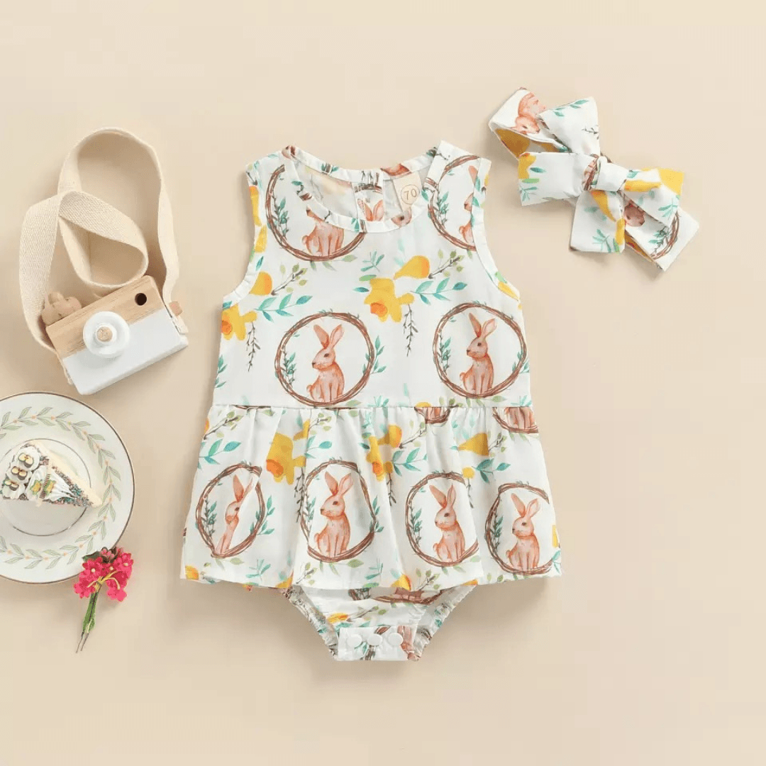 Girls Easter Bunny Romper Clothing Not specified 
