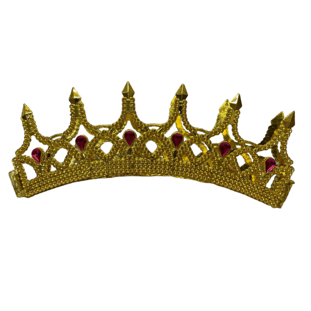 Gold Crown Plastic with Stone Detail Dress Up Not specified 