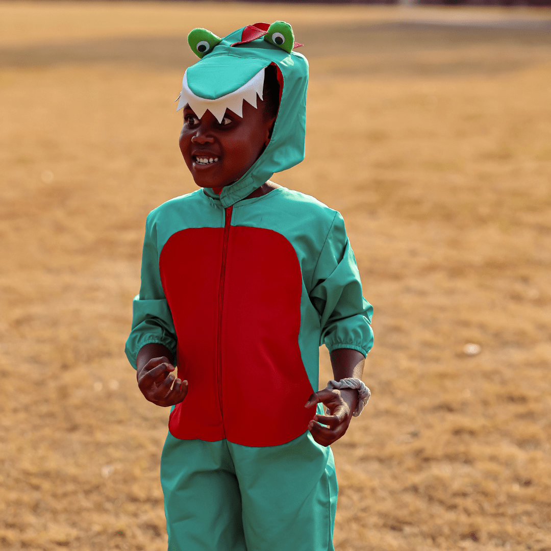 Green Dinosaur Red Spikes Dress Up Kiddie Majigs 