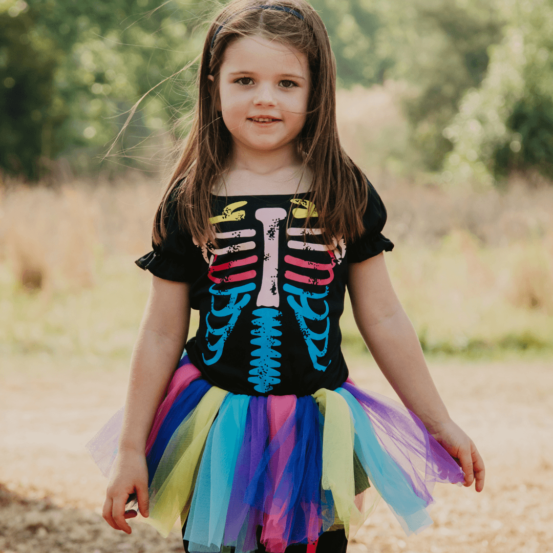 Halloween Skeleton Multicolour with Tutu Dress Up Not specified 